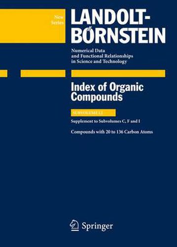 Compounds with 20 to 136 Carbon Atoms: Supplement to Subvolumes C, F and I