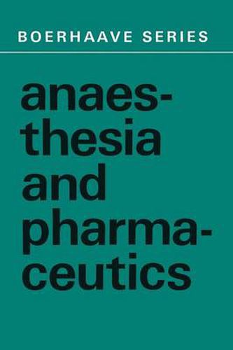 Cover image for Anaesthesia and Pharmaceutics