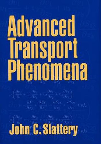 Cover image for Advanced Transport Phenomena