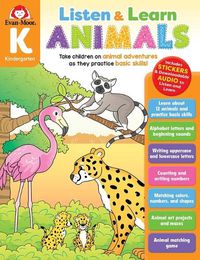 Cover image for Listen and Learn: Animals, Kindergarten Workbook