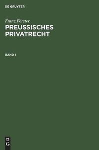 Cover image for Preussisches Privatrecht