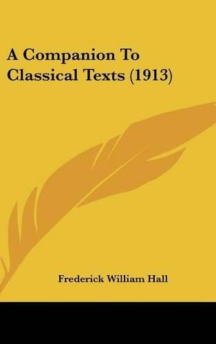 A Companion to Classical Texts (1913)