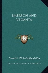 Cover image for Emerson and Vedanta