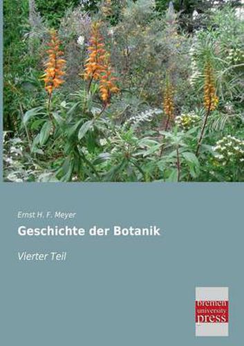 Cover image for Geschichte Der Botanik