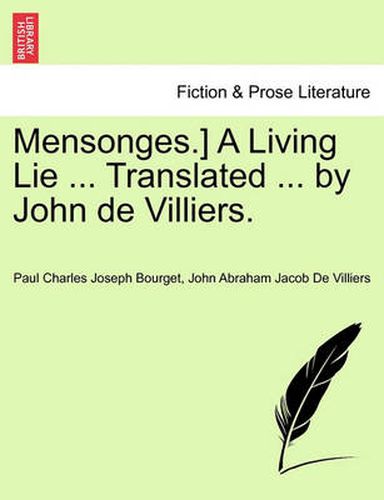 Cover image for Mensonges.] a Living Lie ... Translated ... by John de Villiers.