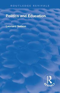 Cover image for Politics and Education