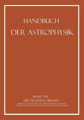 Cover image for Erganzungsband: Berucksichtigend Die Literatur Bis Ende 1934 Nebst Einem Generalregister Des Gesamtwerkes