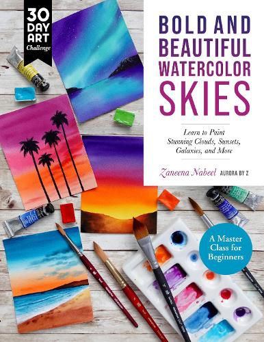 Cover image for Bold and Beautiful Watercolor Skies