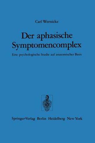 Cover image for Der Aphasische Symptomencomplex