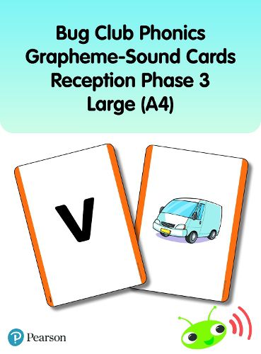 Cover image for Bug Club Phonics Grapheme-Sound Cards Reception Phase 3 Large (A4)