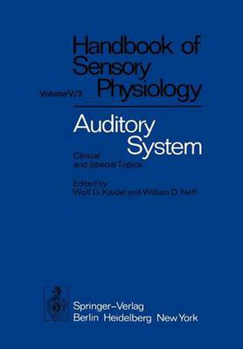 Auditory System: Clinical and Special Topics