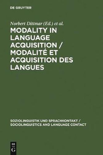 Cover image for Modality in Language Acquisition / Modalite et acquisition des langues