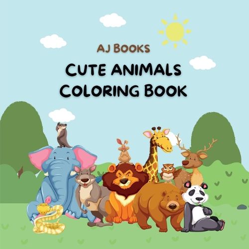 Cover image for Cute animals coloring book