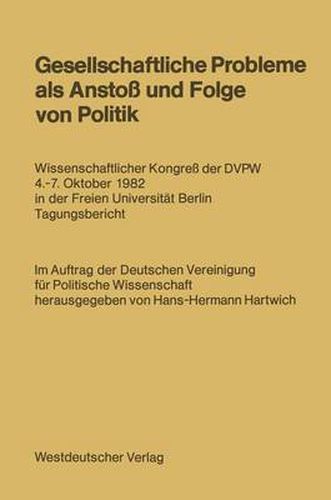 Cover image for Gesellschaftliche Probleme Als Anstoss Und Folge Von Politik