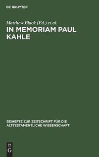 Cover image for In Memoriam Paul Kahle