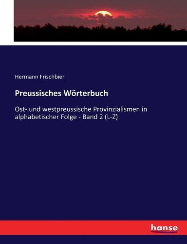 Cover image for Preussisches Woerterbuch