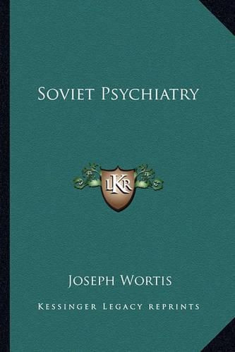 Cover image for Soviet Psychiatry
