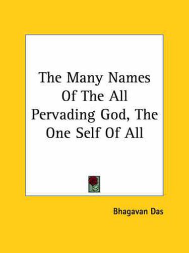 Cover image for The Many Names of the All Pervading God, the One Self of All