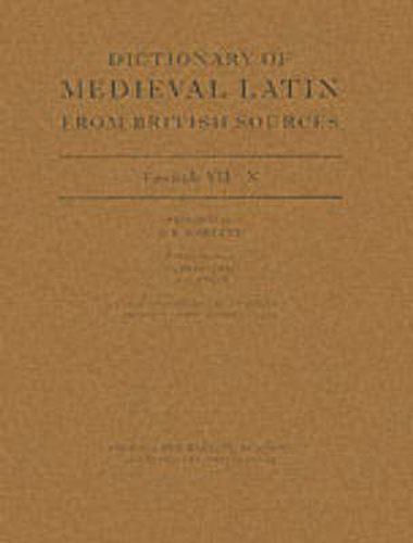 Cover image for Dictionary of Medieval Latin from British Sources