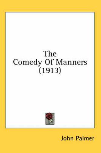 Cover image for The Comedy of Manners (1913)