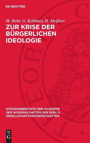 Cover image for Zur Krise Der Buergerlichen Ideologie