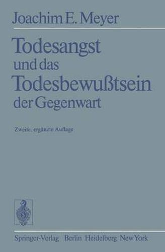 Cover image for Todesangst und das Todesbewusstsein der Gegenwart