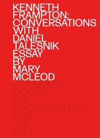 Cover image for Kenneth Frampton: Conversations with Daniel Talesnik