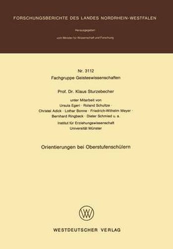 Cover image for Orientierungen Bei Oberstufenschulern