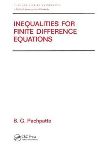 Cover image for Inequalities for Finite Difference Equations