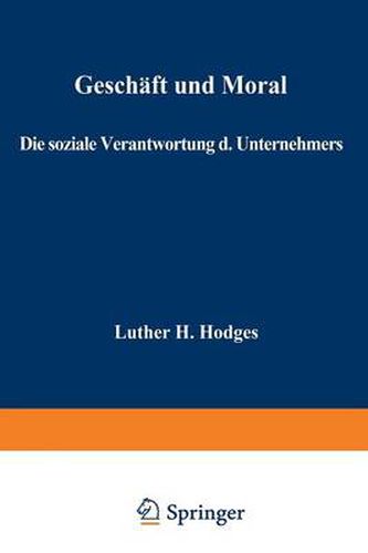 Cover image for Geschaft Und Moral: Die Soziale Verantwortung Des Unternehmers