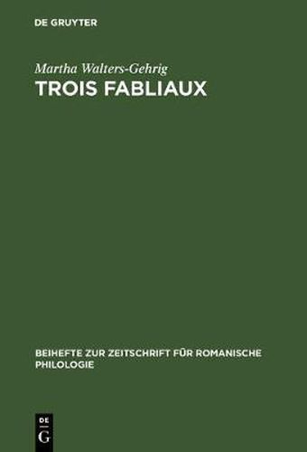 Cover image for Trois fabliaux
