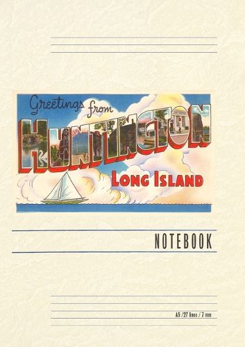 Cover image for Vintage Lined Notebook Greetings from Huntington, Long Island, New York