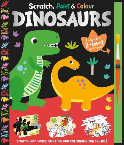 Cover image for Scratch, Paint & Colour Dinosaurs