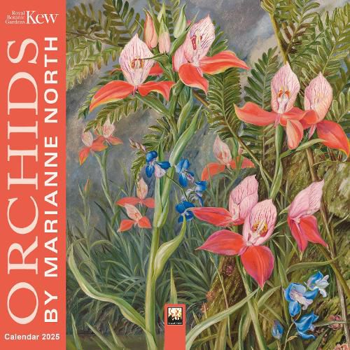 Kew Gardens: Orchids by Marianne North Mini Wall Calendar 2025 (Art Calendar)