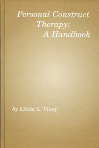 Cover image for Personal Construct Therapy: A Handbook