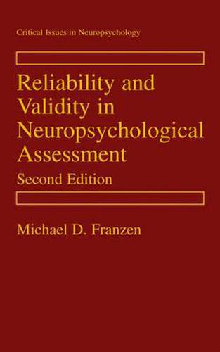 Cover image for Reliability and Validity in Neuropsychological Assessment