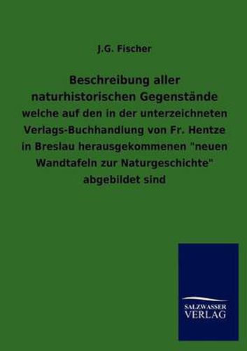 Cover image for Beschreibung aller naturhistorischen Gegenstande