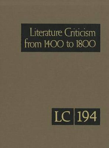 Cover image for Literature Criticism from 1400 to 1800