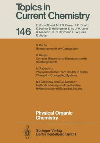 Cover image for Physical Organic Chemistry