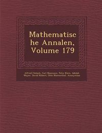 Cover image for Mathematische Annalen, Volume 179