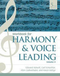 Cover image for Student Workbook, Volume II for Aldwell/Schachter/Cadwallader's Harmony and Voice Leading, 5th