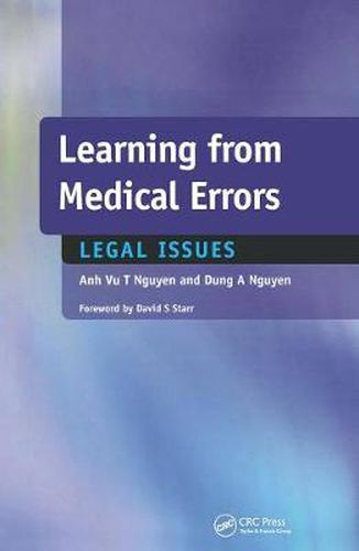 Cover image for Learning from Medical Errors: Legal Issues