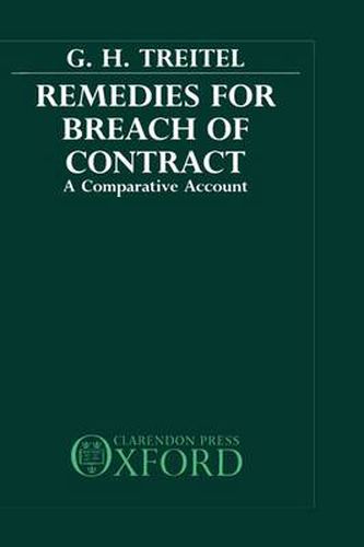 Cover image for Remedies for Breach of Contract: A Comparative Account