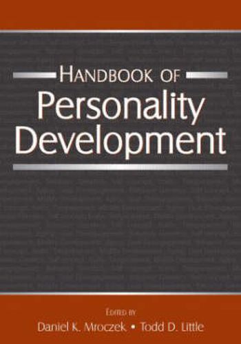 Cover image for Handbook of Personality Development