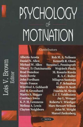 Cover image for Psychology of Motivation