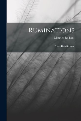 Cover image for Ruminations