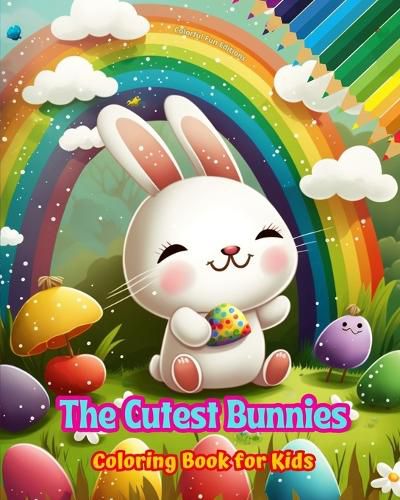 Cover image for The Cutest Bunnies - Coloring Book for Kids - Creative Scenes of Adorable and Playful Rabbits - Ideal Gift for Children