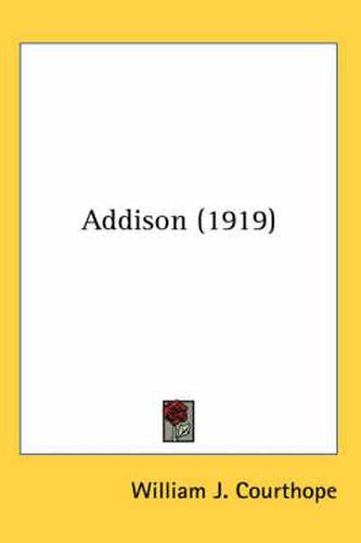 Cover image for Addison (1919)