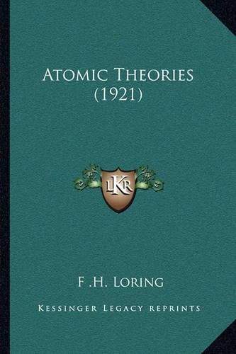 Cover image for Atomic Theories (1921)