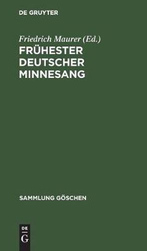 Cover image for Fruhester deutscher Minnesang